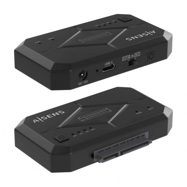Aisens Docking Station Clonatore di Dischi Rigidi - Installazione Facile - Compatibile con SATA e M.2 NVME - Plug and Play - USB 3.0 - LED Indicatori - Alta Velocità Trasferimento - Supporta UASP