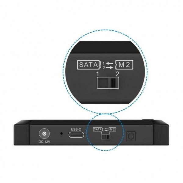 Aisens Docking Station Clonatore di Dischi Rigidi - Installazione Facile - Compatibile con SATA e M.2 NVME - Plug and Play - USB 3.0 - LED Indicatori - Alta Velocità Trasferimento - Supporta UASP