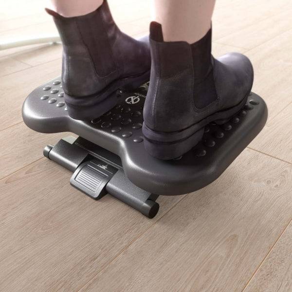 Aisens Poggiapiedi Ergonomico Inclinabile e Regolabile in Altezza - Base Antiscivolo - Peso Max.30kg - Materiale HIPS Resistente - Colore Nero