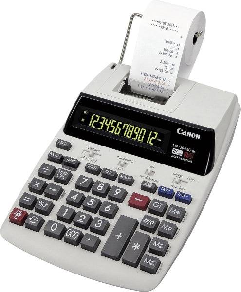 Canon MP120-MG-ES Calcolatrice da Stampa con Display LCD 1 Riga 12 Cifre - Stampa Nero e Rosso - Design Tastiera Spaziosa