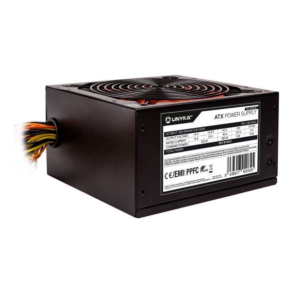 Unykach ATX 550W Gaming Alimentatore 550W ATX 2.3 - PPFC - Ventola 140mm