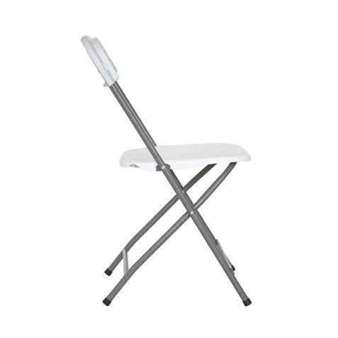 Sungarden Sedia in Resina Pieghevole 80x50x45cm - Colore Bianco