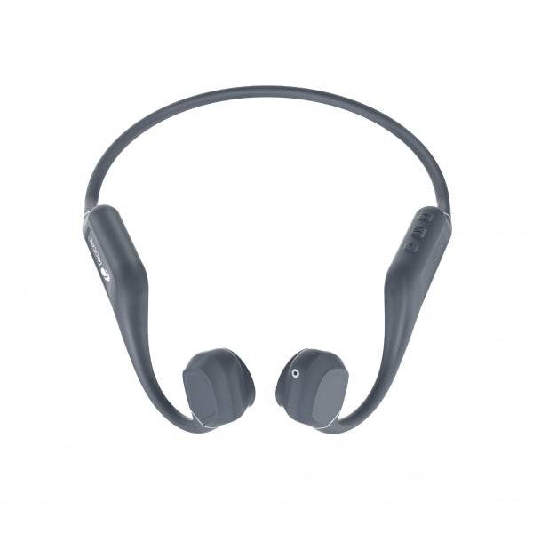 Leotec Kuri Cuffie Sportive a Conduzione Ossea Bluetooth 5.4 - Autonomia fino a 12h - Batteria da 180mAh - Resistenza IPX5 - Colore Grigio