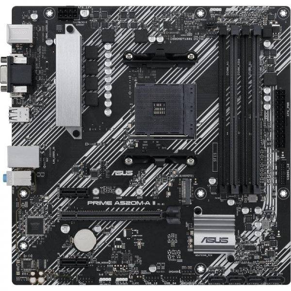 Asus Prime A520M-A II/CSM Scheda Madre AMD AM4 4x DDR4 - HDMI, M.2, PCI Express, 4x SATA III, USB 2.0, 3.2, RJ-45, VGA, MicroATX