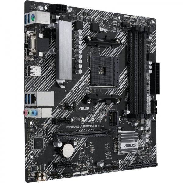 Asus Prime A520M-A II/CSM Scheda Madre AMD AM4 4x DDR4 - HDMI, M.2, PCI Express, 4x SATA III, USB 2.0, 3.2, RJ-45, VGA, MicroATX