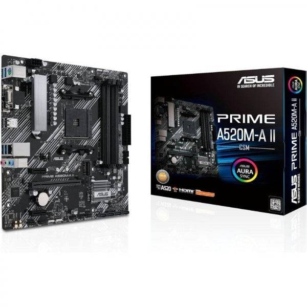 Asus Prime A520M-A II/CSM Scheda Madre AMD AM4 4x DDR4 - HDMI, M.2, PCI Express, 4x SATA III, USB 2.0, 3.2, RJ-45, VGA, MicroATX