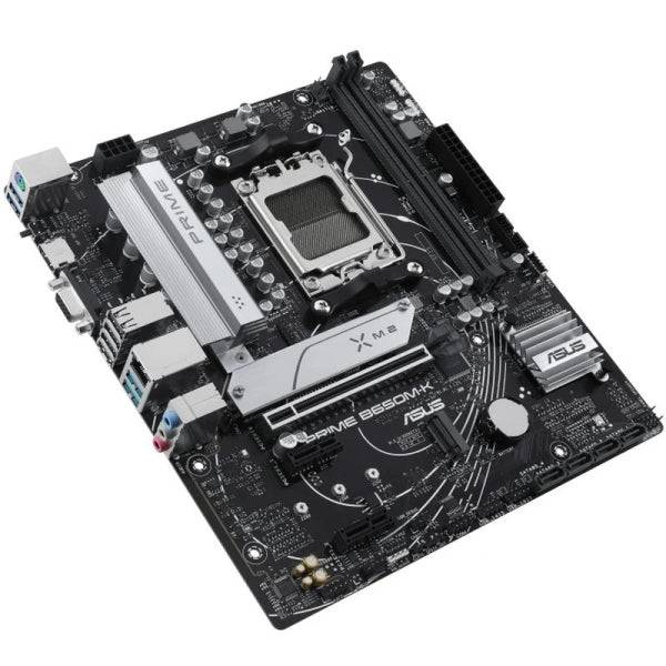 Asus Prime B650M-K Placa Base AMD AM5 2x DDR5 - HDMI, M.2, PCIe 4.0, 4x Sata III, USB 2.0, 3.2, RJ-45, VGA, Factor MicroATX