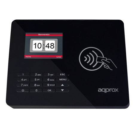 Approx Lector Biometrico para Control de Presencia y Acceso Pantalla 2.8" - Con Lector de Tarjetas RF y Teclado - Capacità de 100.000 Registros
