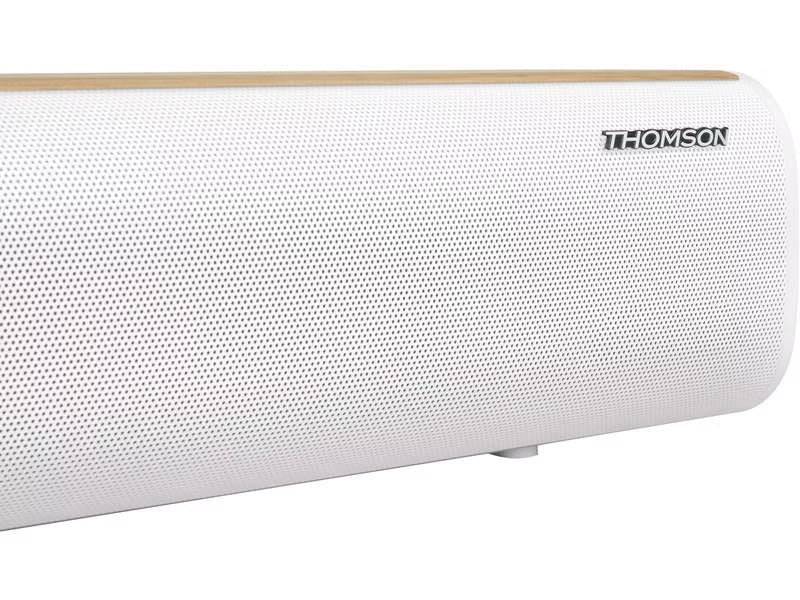 Thomson SB401BT Soundbar 200W - Bluetooth 5.0 - Ingresso Audio TV, Ottico, AUX-IN 3,5mm e Lettore USB - Colore Legno/Bianco