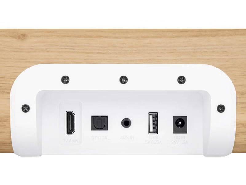 Thomson SB401BT Soundbar 200W - Bluetooth 5.0 - Ingresso Audio TV, Ottico, AUX-IN 3,5mm e Lettore USB - Colore Legno/Bianco