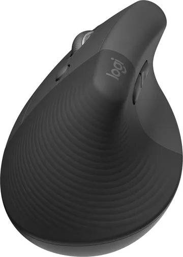 Logitech Lift Mouse Verticale Bluetooth e Wireless USB 4000dpi - 5 Pulsanti - Per Mancini - Colore Nero/Grigio