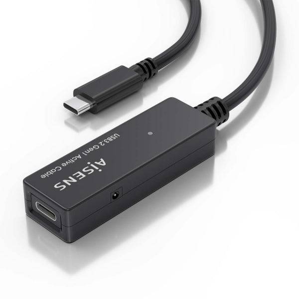 Aisens Cavo USB 3.2 Gen1x1 Prolunga con Amplificatore - USB-C/M-USB-C/H - 5m - Colore Nero
