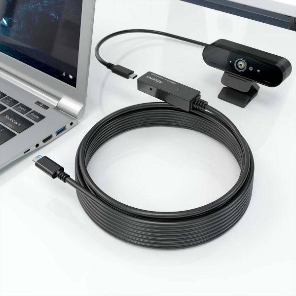 Aisens Cavo USB 3.2 Gen1x1 Prolunga con Amplificatore - USB-C/M-USB-C/H - 5m - Colore Nero