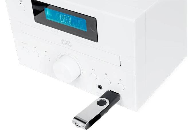 Thomson MIC121BT Micro Cadena 50W Bluetooth - Lettore CD, Radio FM - Tecnologia Bass Boost - Telecomando - Colore Bianco