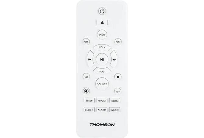 Thomson MIC121BT Micro Cadena 50W Bluetooth - Lettore CD, Radio FM - Tecnologia Bass Boost - Telecomando - Colore Bianco