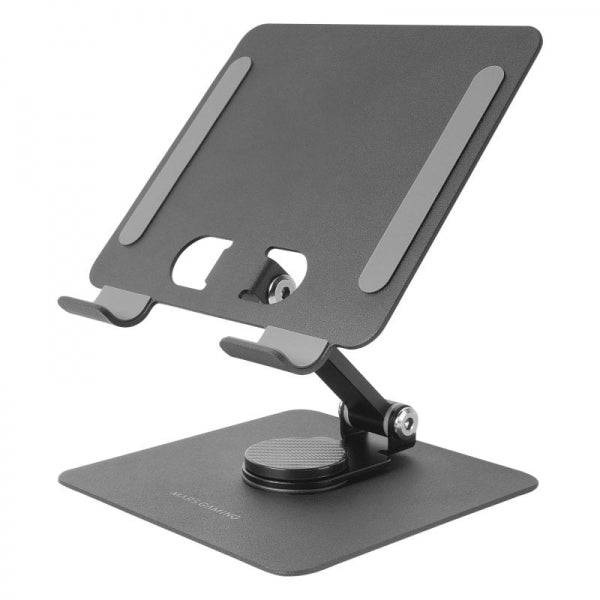 Mars Gaming MA-RST Supporto per Tablet e Convertibili - Acciaio Resistente - Rotazione 360º - Regolazione Altezza - Base Antiscivolo - Colore Nero