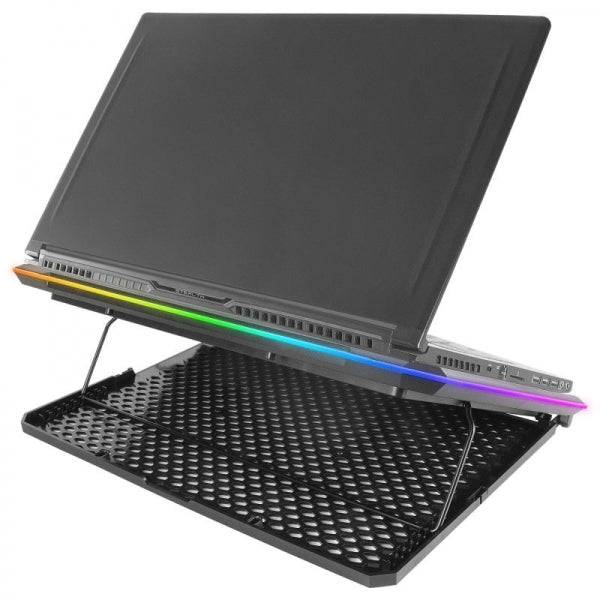 Mars Gaming MNBC13 Base di Raffreddamento - 13 Ventole Ultrasilenziose - Illuminazione RGB Personalizzabile - Display LCD - 2 Porte USB - Colore Nero