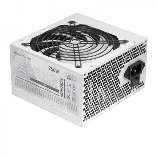 Mars Gaming MPIII MPIII750 Alimentatore - Tecnologia AI-RPM - Efficienza 99% DIGITAL APFC - Funzionamento Silenzioso - Protezione Avanzata - Colore Bianco