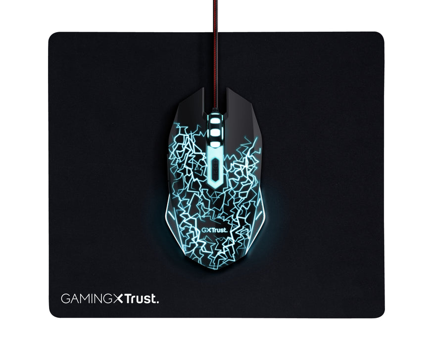 Mouse Gaming Ottico LED Multicolore USB con Tappetino
