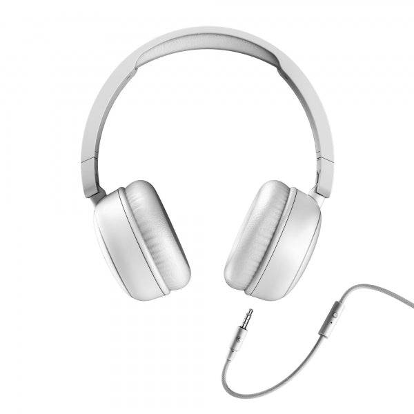 Energy Sistem Cuffie Sovraurali - Design Ultraleggero - Microfono Integrato - Cavo Rimovibile - Compatibili con Mac/PC/Smartphone/Tablet - Colore Bianco