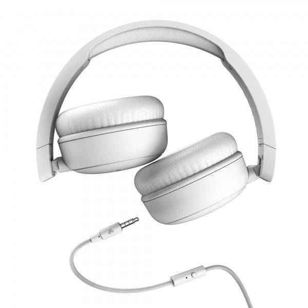 Energy Sistem Cuffie Sovraurali - Design Ultraleggero - Microfono Integrato - Cavo Rimovibile - Compatibili con Mac/PC/Smartphone/Tablet - Colore Bianco
