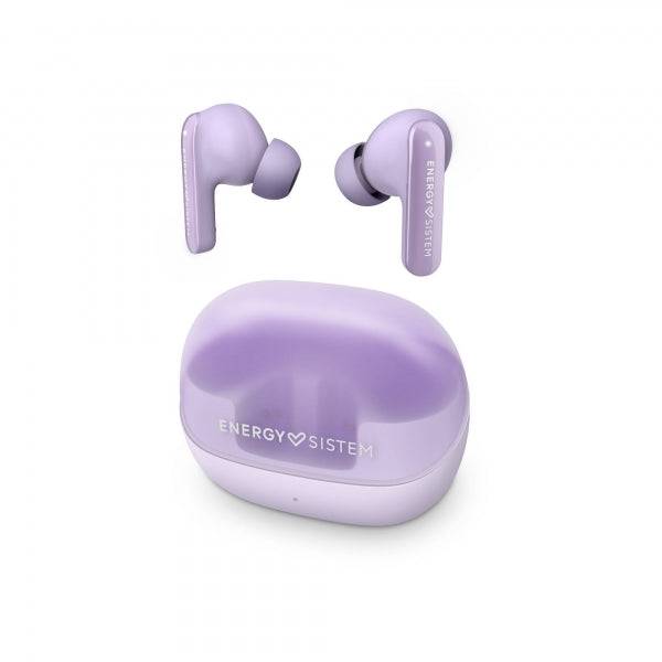 Energy Sistem Cuffie ANC - Cancellazione del Rumore - 25h Autonomia - Bluetooth 5.4 - Resistenza IPX4 - Materiali Riciclati - Colore Viola