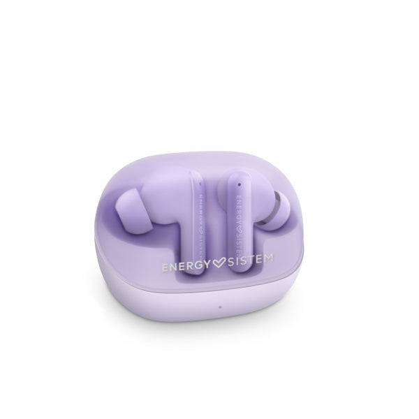 Energy Sistem Cuffie ANC - Cancellazione del Rumore - 25h Autonomia - Bluetooth 5.4 - Resistenza IPX4 - Materiali Riciclati - Colore Viola