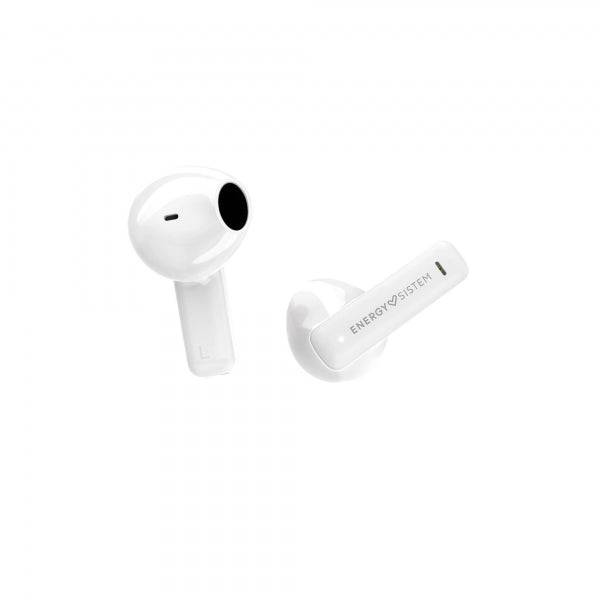 Energy Sistem StreetMusic Cuffie True Wireless - Bluetooth 5.4 - 20h Autonomia - Bassi Profondi - Materiali Riciclati - Assistente Vocale Integrato - Colore Bianco