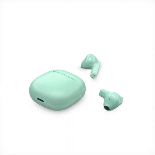 Energy Sistem StreetMusic Cuffie True Wireless - Bluetooth 5.4 - Bassi Profondi - 20h Autonomia - Materiali Riciclati - Assistente Vocale Integrato - Colore Verde