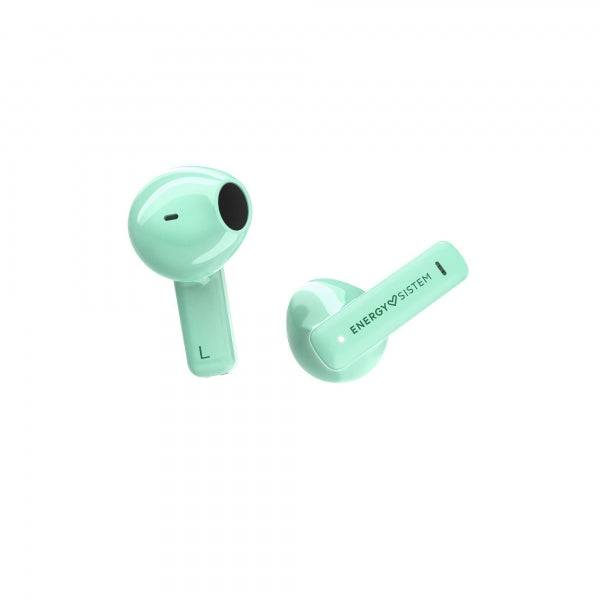 Energy Sistem StreetMusic Cuffie True Wireless - Bluetooth 5.4 - Bassi Profondi - 20h Autonomia - Materiali Riciclati - Assistente Vocale Integrato - Colore Verde