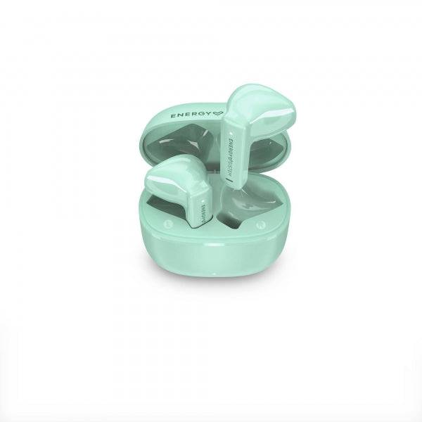 Energy Sistem StreetMusic Cuffie True Wireless - Bluetooth 5.4 - Bassi Profondi - 20h Autonomia - Materiali Riciclati - Assistente Vocale Integrato - Colore Verde