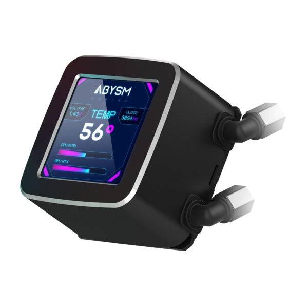 Abysm Oceanic LCD 360 ARGB Kit de Refrigeracion Liquida - 3 Ventiladores de 120mm - Iluminacion ARGB - Pantalla LCD 2.8" - Bomba 2500rpm - Tubos de 380mm