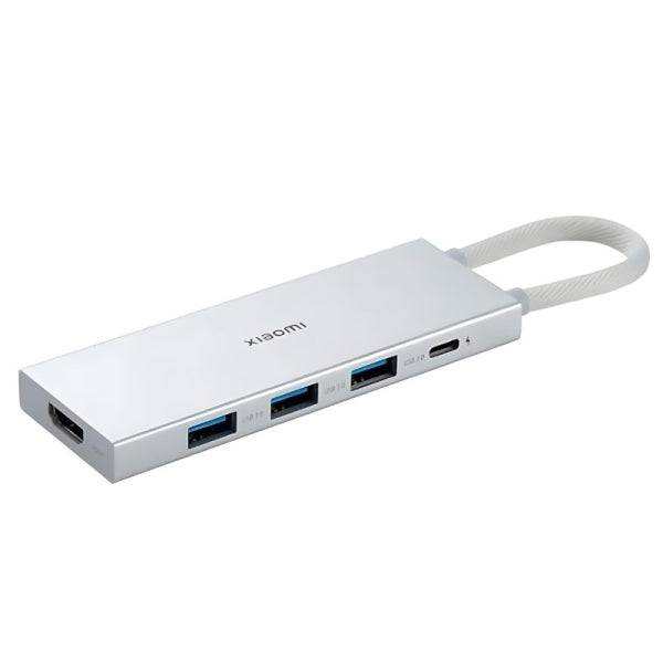 Xiaomi Hub USB-C 5 in 1 con 3x USB-A 3.0, 1x USB-C Ricarica Rapida fino a 100W, 1x HDMI - Scocca in Alluminio