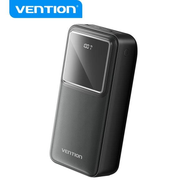 Vention Power Bank 30000mAh - Ricarica Rapida 22.5W - USB-C/USB-A - Display LED - Colore Nero