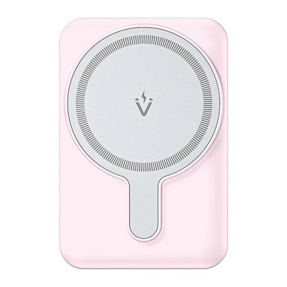 Vention Power Bank 5000mAh Magnetico Wireless - Ricarica Rapida 20W - USB-C Dual - Display Luminoso - Colore Rosa