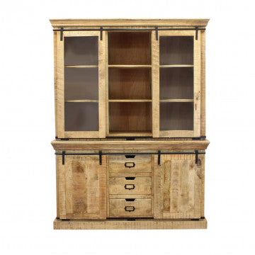 Mobile in legno mango con 4 ante e 3 cassetti 150x50x200 cm