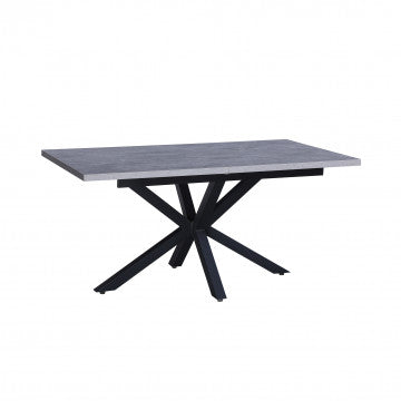 Tavolo allungabile piano melamina grigio 160/200 x 90 cm