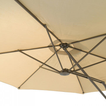 Ombrellone con telo poliestere 180 gr, 6 stecche metalliche, mantovana antivento
