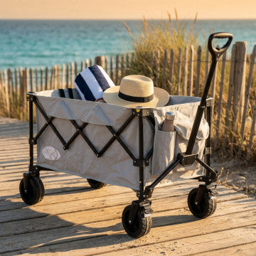 Carrello con struttura in metallo, capacità 150 litri, dimensioni 82x49x37 cm