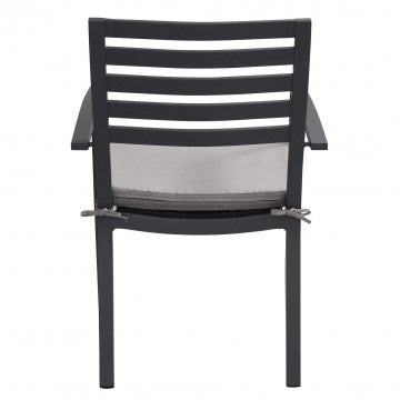 Poltrona in alluminio con cuscino - 46x62x84 cm