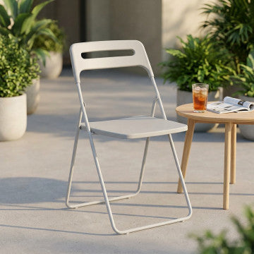 Sedia impilabile in polipropilene grigio chiaro 40x43x78 cm peso 3,25 kg
