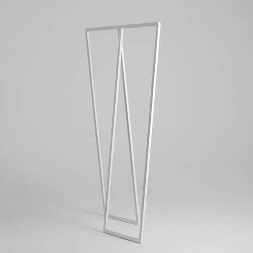 Appendiabiti bianco in metallo con struttura aperta, perfetto per organizzare vestiti e accessori, stile contemporaneo, SKU: W003SAB-01M