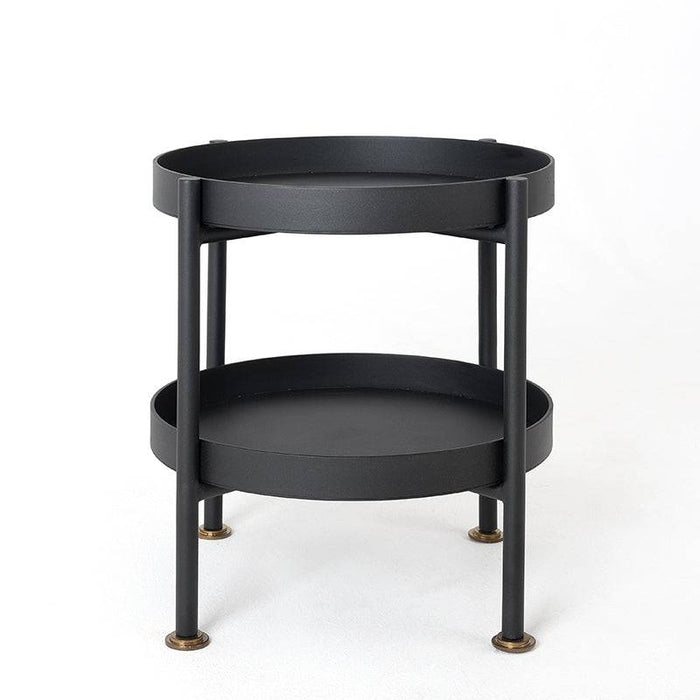 Tavolino da caffè HANNA METAL doppio - nero