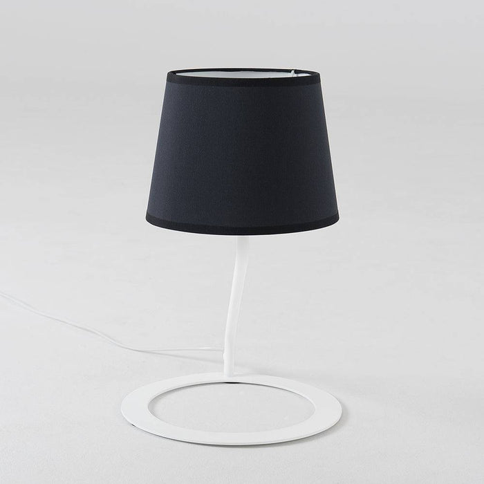 Lampada da Tavolo SHADE - Paralume Nero Base Bianca