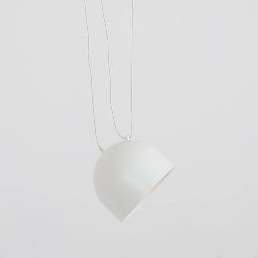 Lampada da soffitto bianca moderna con design minimalista, forma sferica e superficie opaca, SKU: LP011POPOL1-01