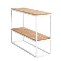 Scaffale JULITA 75-2F, rovere, bianco