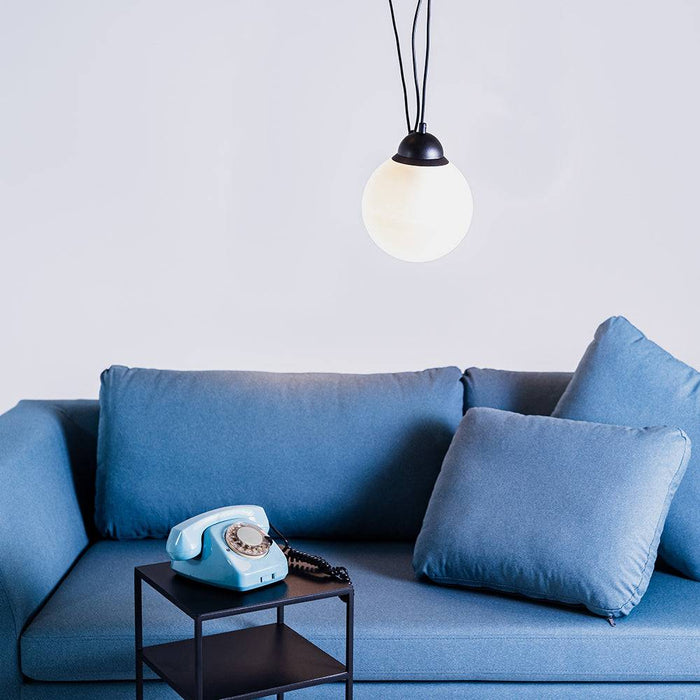 Lampada a sospensione POPO GLASS M 1 - nero