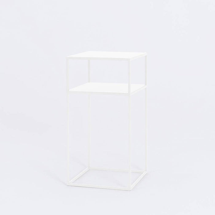 Tavolino Tensio 2 Floor Metal 30 - Bianco