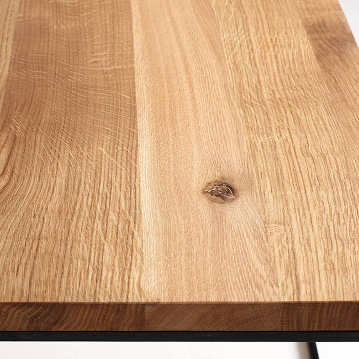 Tavolino Caffè TENSIO WOOD 100x100, impiallacciatura quercia, nero