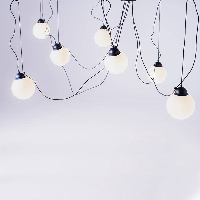 Lampada a Sospensione POPO GLASS M 7 - Nero